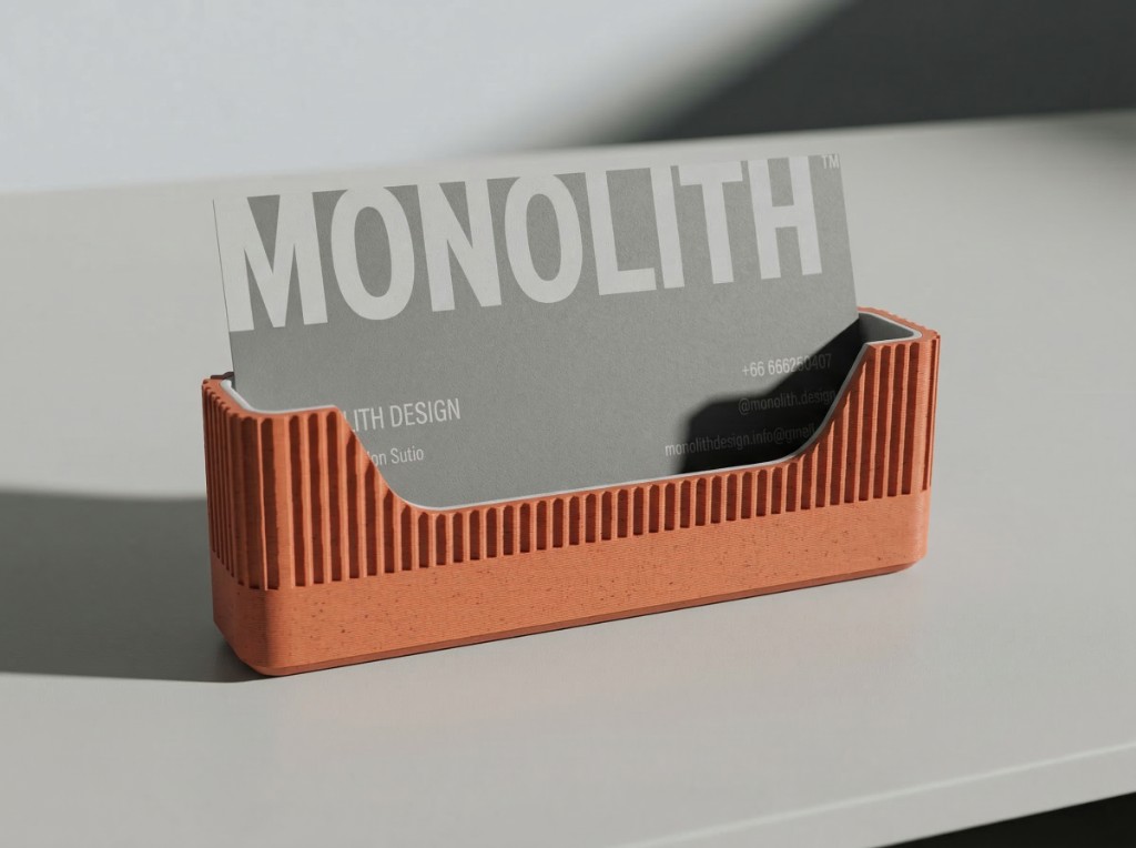 Card holder in clay