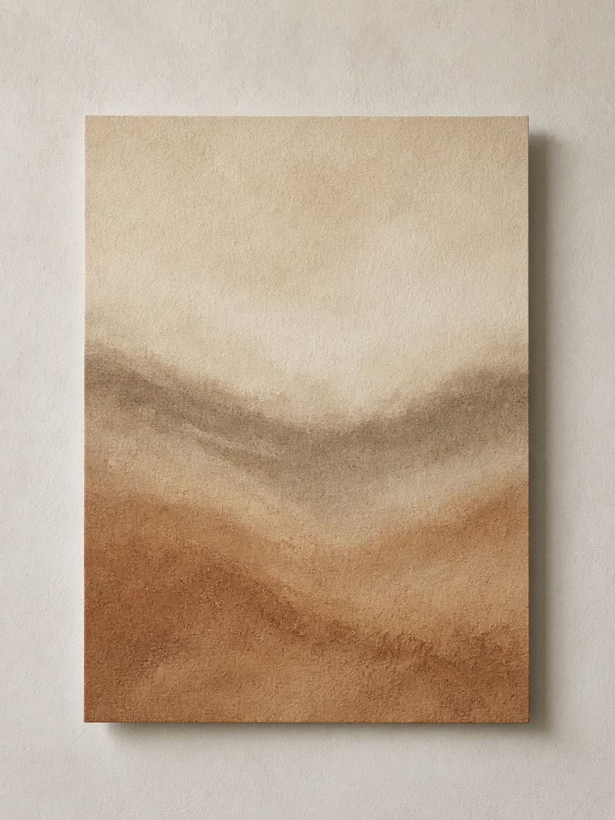 Abstract poster on a plaster wall