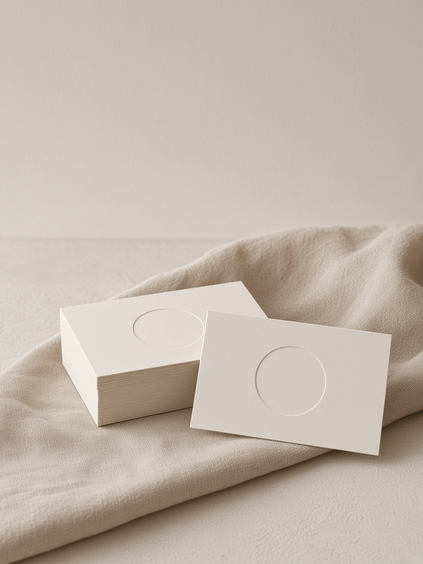 Stack of thick cotton cards