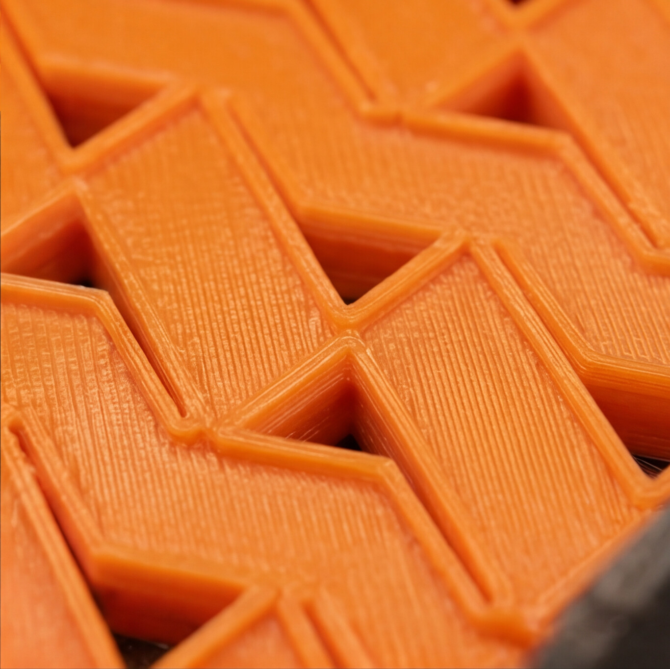 Close view of layered material